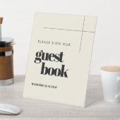 Eenvoudig elegant Teken ons gastenboek voetstuk Reclamebord Met Voetstuk (Insitu)