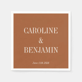Eenvoudig Elegant Terracotta Custom Wedding Servet