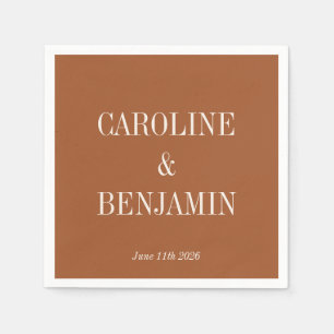 Eenvoudig Elegant Terracotta Custom Wedding Servet