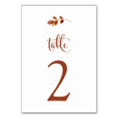 Eenvoudig Elegant Terracotta Fall Leaves Boho Wedd Kaart (Achterkant)