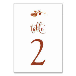 Eenvoudig Elegant Terracotta Fall Leaves Boho Wedd Kaart