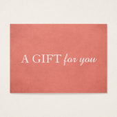 Eenvoudig elegant textuur Roos Beauty GiftCertific Visitekaartjes (Voorkant)