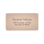 Eenvoudig Elegant Textuur Roos Label (Voorkant)