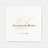 Eenvoudig Elegant Traditioneel Manuscript Gold Mon Servet (Voorkant)