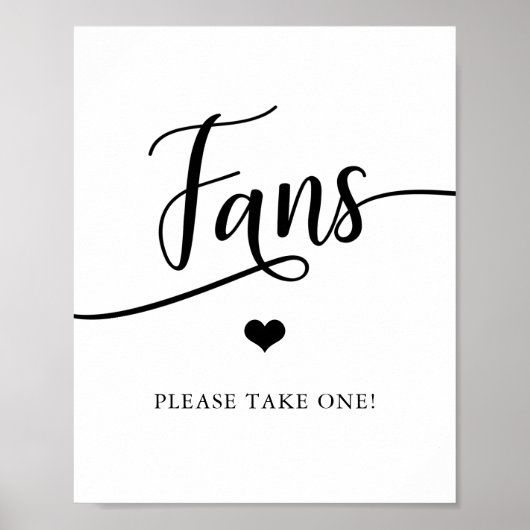 Eenvoudig Elegant Trouw Bruiloft FANS Bord Poster (Voorkant)