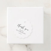 Eenvoudig elegant trouwdesign bedankjes labels (In situ)