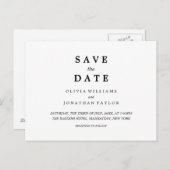 Eenvoudig Elegant | Trouwen Save The Date Briefkaa Aankondigingskaart (Voorkant / Achterkant)
