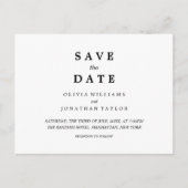Eenvoudig Elegant | Trouwen Save The Date Briefkaa Aankondigingskaart (Voorkant)