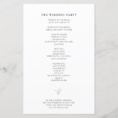 eenvoudig elegant trouwprogramma (Achterkant)