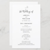 eenvoudig elegant trouwprogramma (Voorkant / Achterkant)