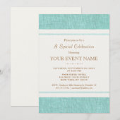 Eenvoudig Elegant Turquoise Blauw, Stijlvol Kaart (Voorkant / Achterkant)