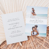 Eenvoudig Elegant Twee Foto sparen de Datum Save The Date