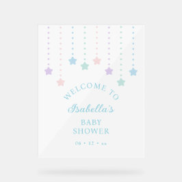 Eenvoudig Elegant Twinkle Little Stars Baby shower Acryl Bord