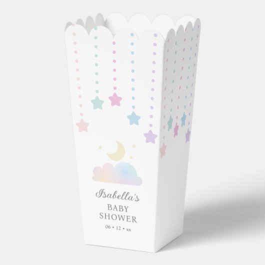 Eenvoudig Elegant Twinkle Little Stars Baby shower Bedankdoosjes (Achterkant)