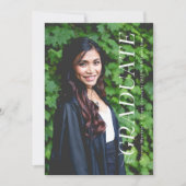 Eenvoudig Elegant Type Overlay Afstuderen 1-Foto Aankondiging (Voorkant)
