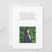 Eenvoudig Elegant Type Overlay Afstuderen 1-Foto Aankondiging (Achterkant)