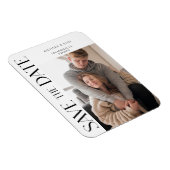 Eenvoudig Elegant Typografie Foto sparen de Datum Magneet (Rechterzijde)