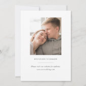 Eenvoudig Elegant Typografie Foto sparen de Datum Save The Date (Achterkant)