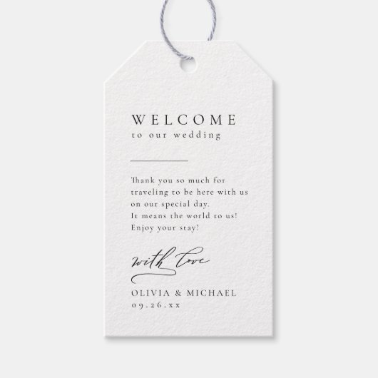 Eenvoudig Elegant Typografie Modern Wedding Favor  Cadeaulabel (Voorkant)