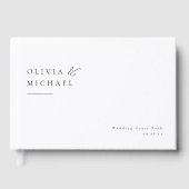 Eenvoudig Elegant Typografie Modern Wedding Gastenboek (Voorkant)