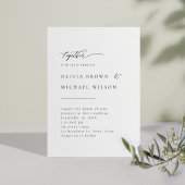 Eenvoudig Elegant Typografie Modern Wedding Kaart