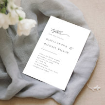 Eenvoudig Elegant Typografie Modern Wedding