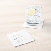 Eenvoudig Elegant Typografie Modern Wedding Kartonnen Onderzetters (Insitu)