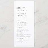 Eenvoudig Elegant Typografie Modern Wedding Menu (Voorkant)