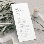 Eenvoudig Elegant Typografie Modern Wedding Menu<br><div class="desc">Elegant zwart-wit minimalistisch typografisch ontwerp met stijlvol script en tijdloze serif font,  eenvoudig en schoon. Geweldige trouwmenukaarten voor minimalistische bruiloft,  moderne bruiloft en klassieke bruiloft. Bekijk alle overeenkomende stukken in collectie.</div>