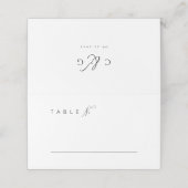 Eenvoudig Elegant Typografie Modern Wedding Plaatskaartje (Buitenkant ongevouwen)