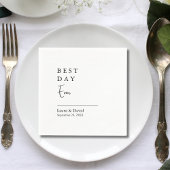 Eenvoudig Elegant Typografie Modern Wedding Servet