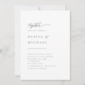 Eenvoudig Elegant Typografie Moderne Wedding Invit Kaart (Voorkant)