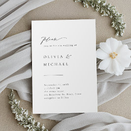 Eenvoudig Elegant Typografie Moderne Wedding Invit Kaart