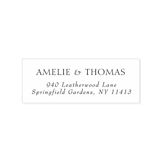 Eenvoudig Elegant Typography Weddenschap Address Rubberstempel (Afrduk)