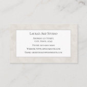 Eenvoudig elegant uit witte standaard, 3,5 inch x visitekaartje (Achterkant)