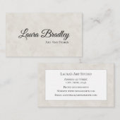 Eenvoudig elegant uit witte standaard, 3,5 inch x visitekaartje (Voorkant / Achterkant)