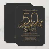 Eenvoudig Elegant Uitnodiging (Voorkant / Achterkant)