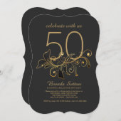 Eenvoudig Elegant Uitnodiging (Voorkant / Achterkant)