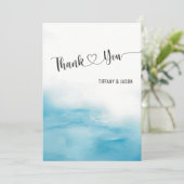 Eenvoudig Elegant Unieke Minimalistische Aangepast Bedankkaart (Staand voorkant)