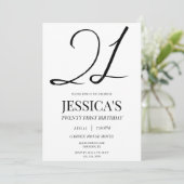 Eenvoudig elegant Unisex 21e verjaardagsfeest Kaart (Staand voorkant)