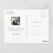 Eenvoudig Elegant Vakantie Briefkaart (Achterkant)