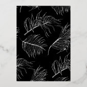 Eenvoudig elegant verfijnd huwelijk folie uitnodiging (Achterkant)