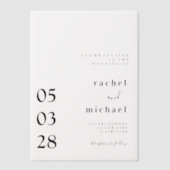 Eenvoudig, elegant, vet, bruiloft, vellum uitnodigingen (Voorkant)