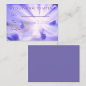 Eenvoudig elegant Violet Vat uitnodigen Notitiekaartje (Voorkant / Achterkant)