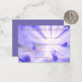 Eenvoudig elegant Violet Vat uitnodigen Notitiekaartje (Voorkant / Achterkant in situ)