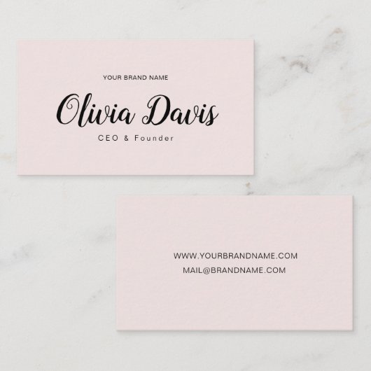 Eenvoudig & Elegant Visitekaartje (Voorkant / Achterkant)