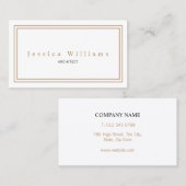 Eenvoudig elegant visitekaartje (Voorkant / Achterkant)