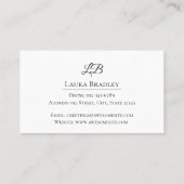 Eenvoudig elegant visitekaartje (Achterkant)