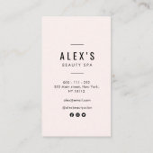 eenvoudig elegant visitekaartje schoonheidsspa (Achterkant)