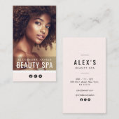 eenvoudig elegant visitekaartje schoonheidsspa (Voorkant / Achterkant)